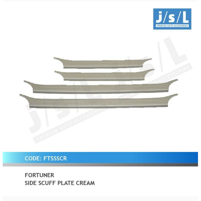 Sillplate samping plastik Cream Fortuner/ new Fortuner/ grand new fortuner jsl