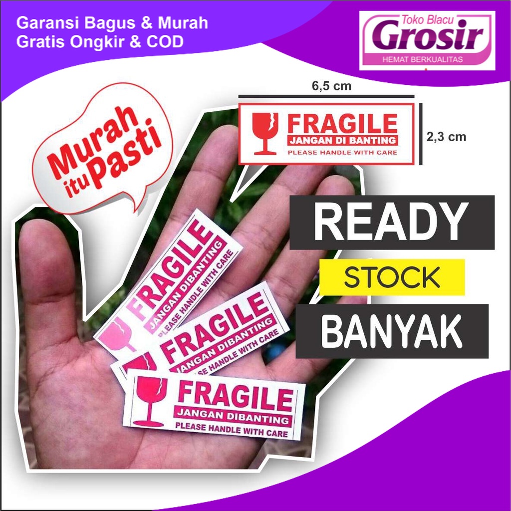 

Stiker Sticker Label Fragile Pengiriman Jangan Dibanting Awas Mudah Pecah Glossy Doff Mate Anti Air Cetak di Toko_Blacu