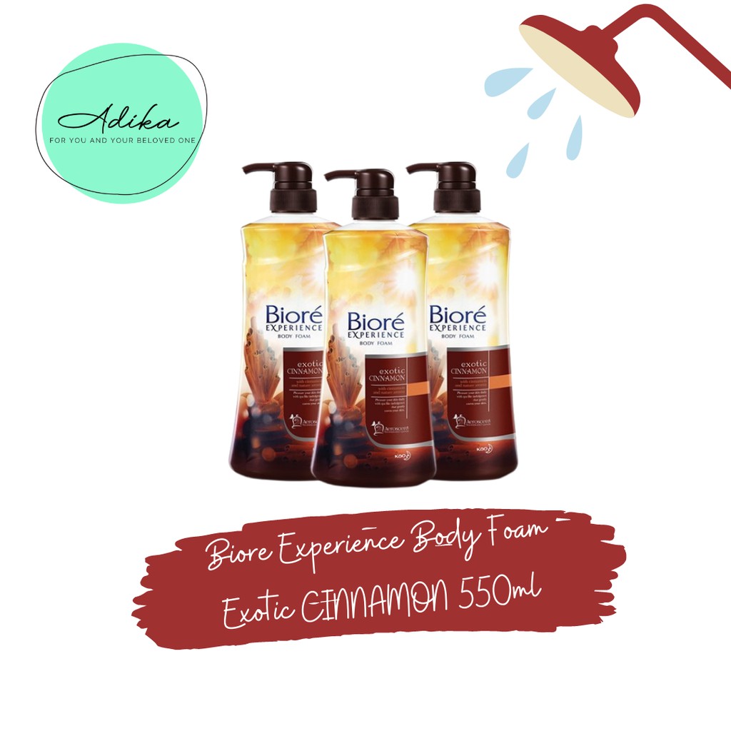 Biore Experience Body Foam - Exotic Cinnamon 550ml