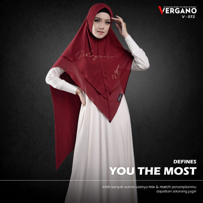 Vergano Ori V72 Hijab Syar'i Khimar Ceruty Babydoll Pakaian Fashion Muslim
