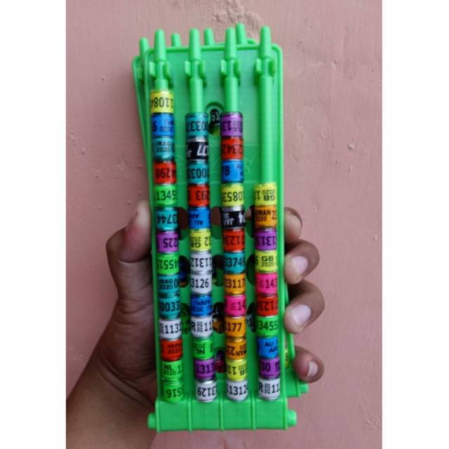 Satu paket Ring cincin gelang burung merpati burung dara [ tempat ring+50 biji cincin] th 2021