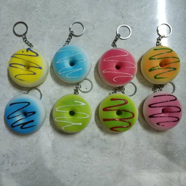 Gantungan Kunci Squishy Donat Lucu Selai Tas Gemas Murah Bagus Empuk