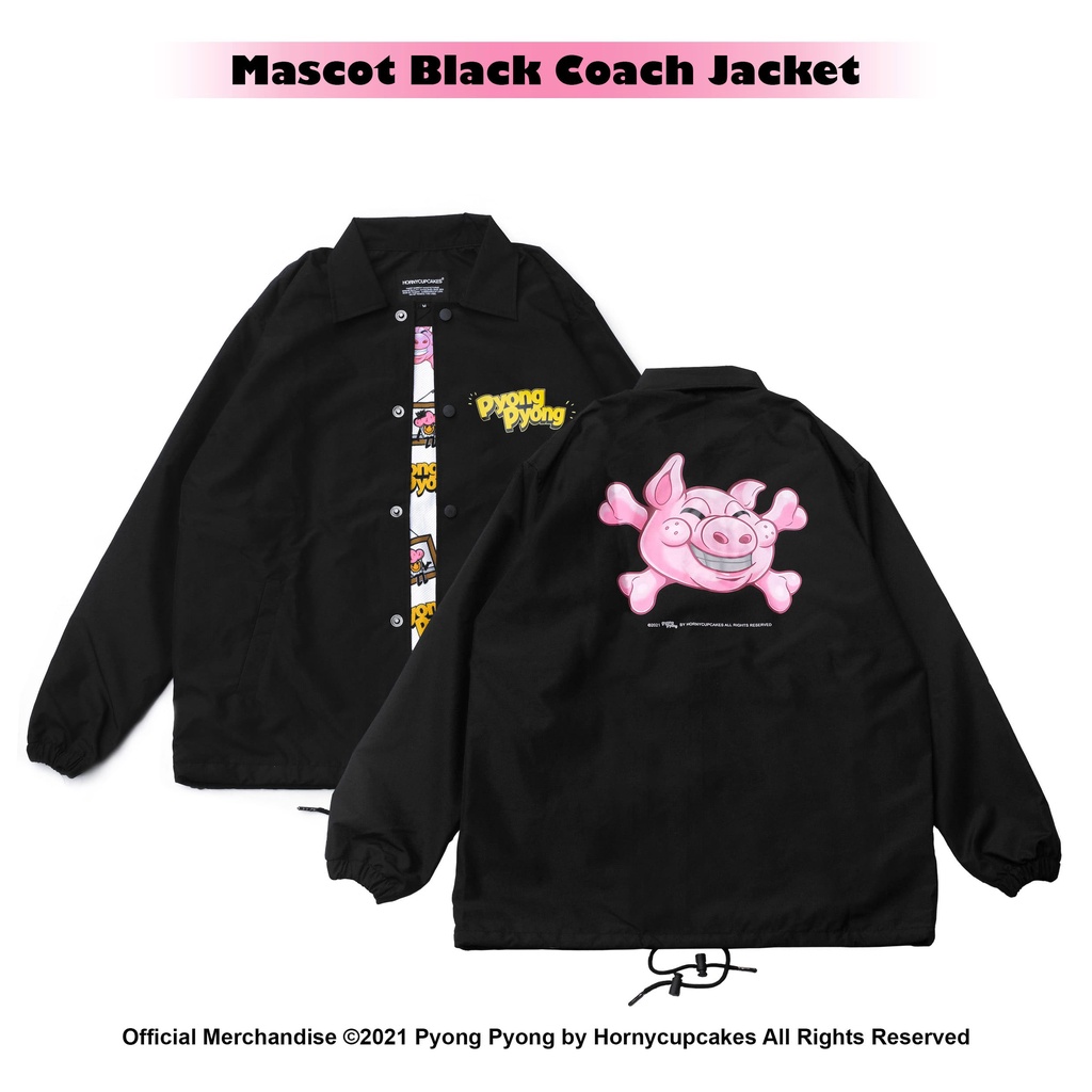 Hornycupcakes X Pyong Pyong - Mascot Black Coach Jacket