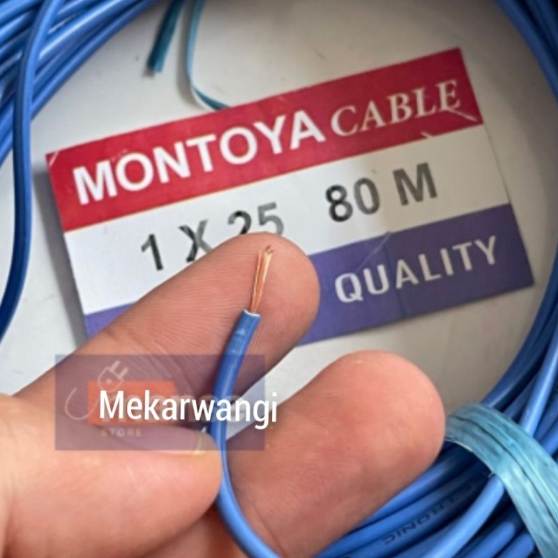 kabel montoya 1x25 80m warna premium