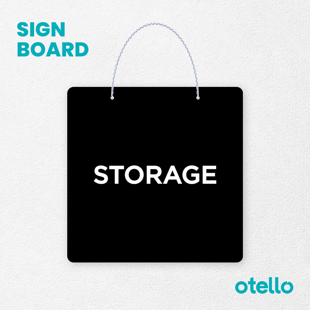 Otello Signage Storage Signage Board Acrylic Papan Gantung Akrilik Rantai Petunjuk Toko Modern Minimalist Kafe Restoran Kantor Gedung Cafe