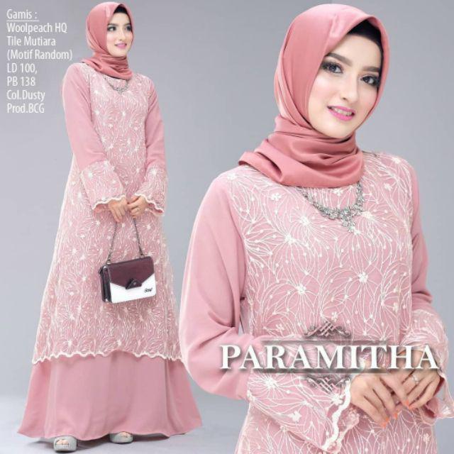 Gamis Brokat Tile Maxmara Paramitha Shopee Indonesia