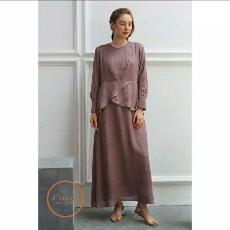 PRELOVED Azra Dress Mauve D'Amora Nursingwear