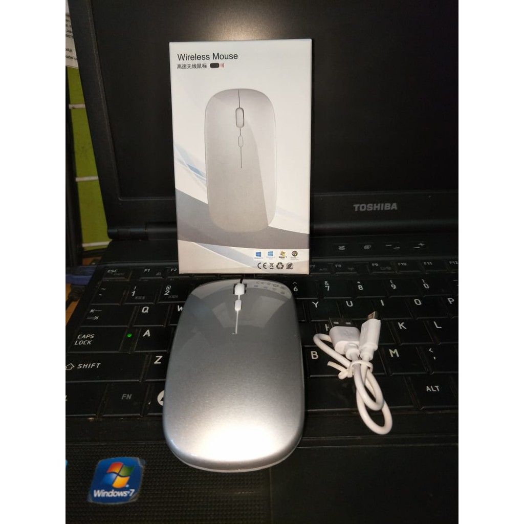 promo mouse wireles silent click ricarging ultar slim bisa dis cash