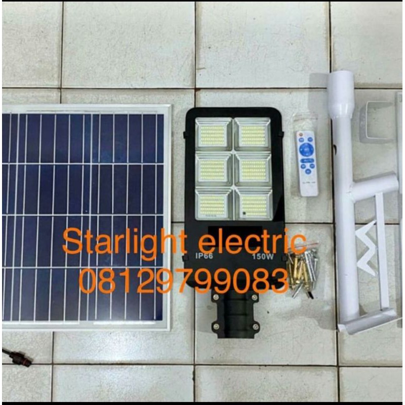 lampu jalan led solar 2in1 pju solar streetlight 150w 150watt