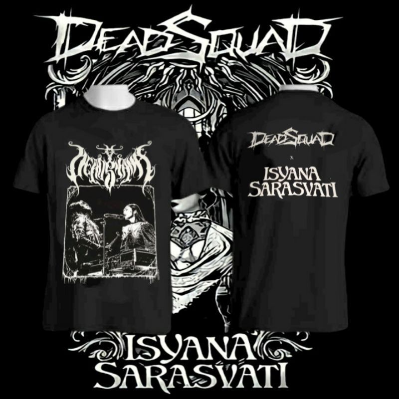 Kaos Baju T-Shirt Deadsquad X Isyana Sarasvati - IL Sogno BAND METAL ROCK warna hitam Pria Wanita Anak Dewasa distro Premium Katun murah gratis ongkir bisa cod