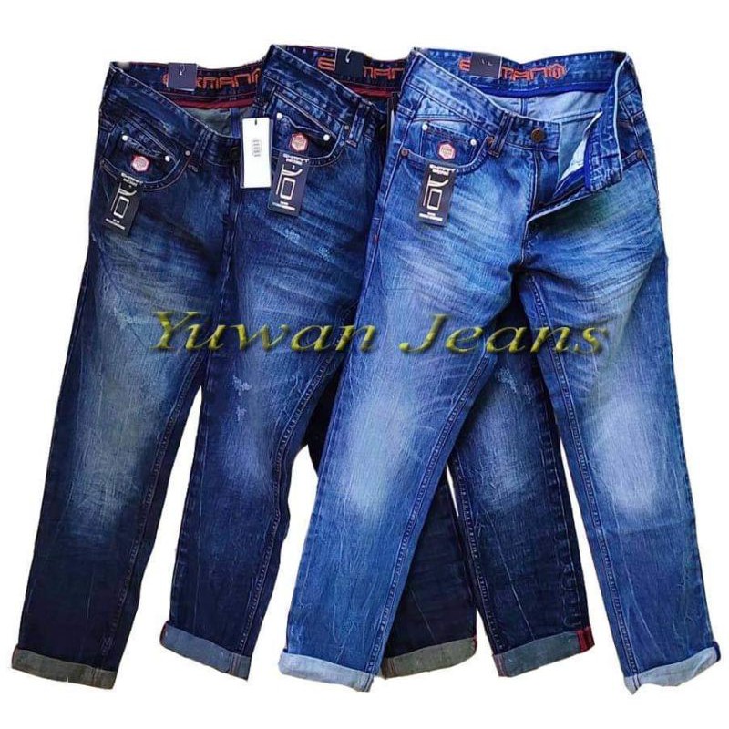 Celana panjang pria standard EXMAN Original Fashion // Denim Non stretch pria bahan berkualitas
