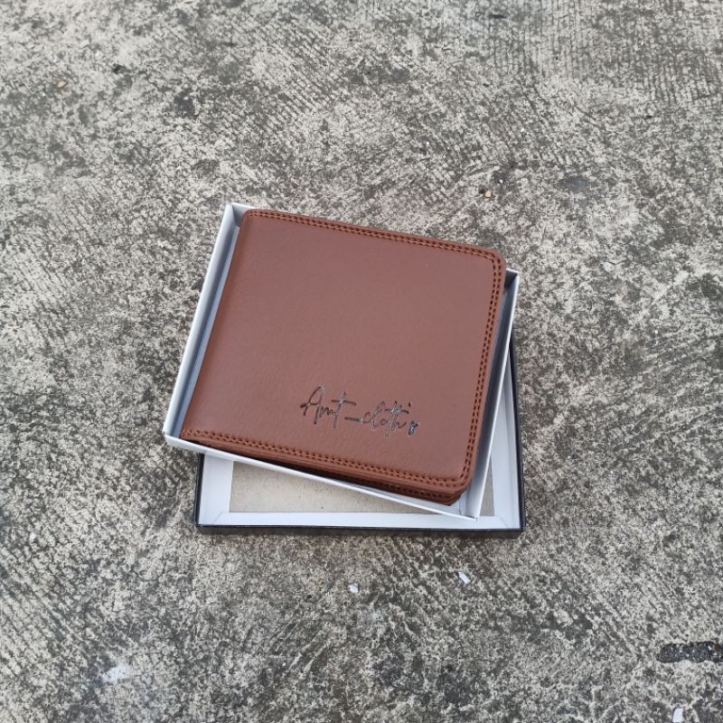 PROMO DOMPET PRIA AMT 02 POLOS PENDEK COKLAT TUA