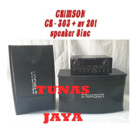 PAKET SPEAKER CRIMSON CR-303 CR 3030 CR303 BLUETOOTH 8 INCH