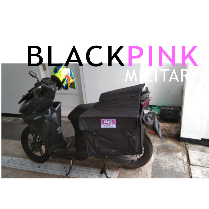 BLACKPINK Tas motor obrok susun tingkat kuat jumbo besar