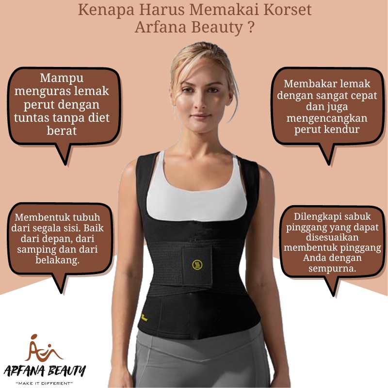 Baju Pelangsing Korset Perut Rompi Pembakar Lemak Cami Hot Shaper+Waist Trainer Baju Olahraga