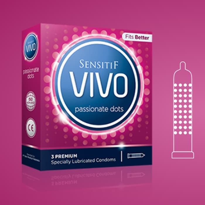 kondom VIVO Passionate Dots (Bergerigi) Isi 3pc