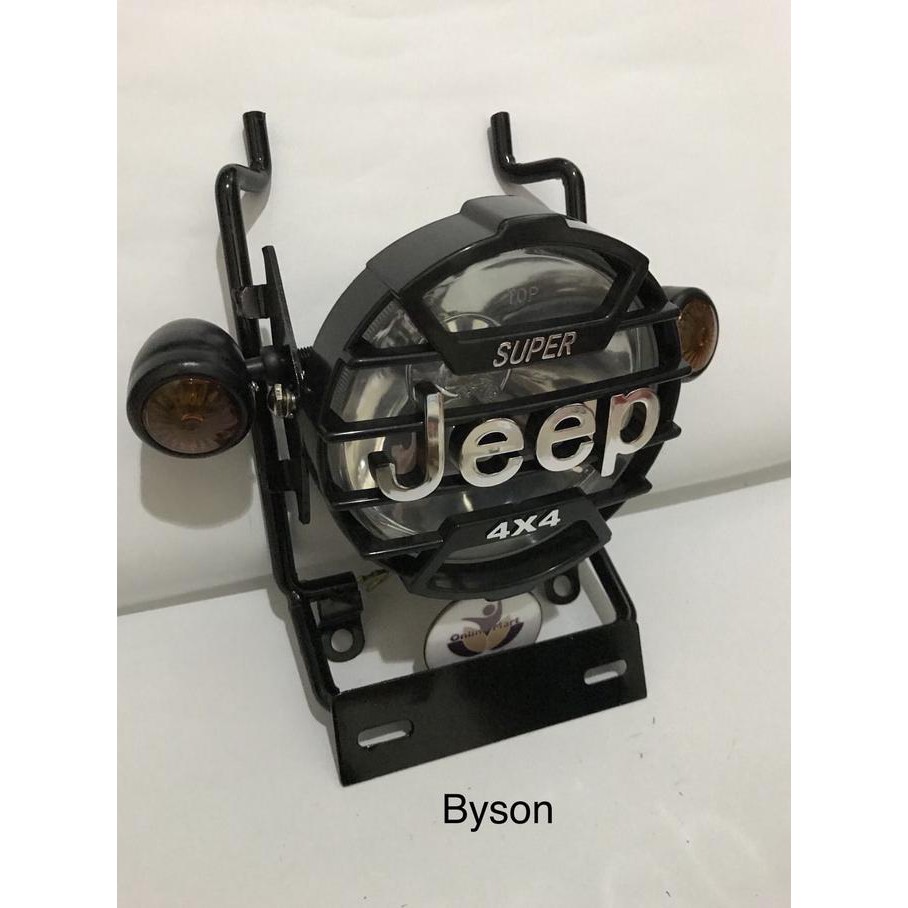 TERBARU LAMPU JEEP VARIASI BYSON PLUS BREKET HITAM PLUS LAMPU SEN