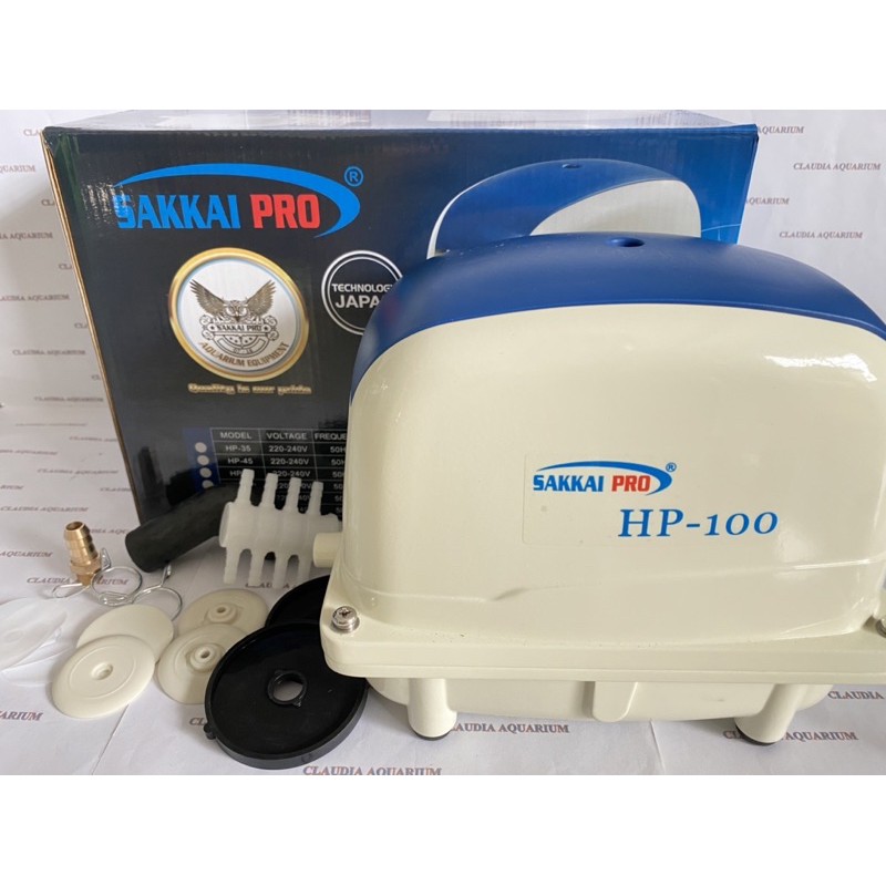 SAKKAI PRO HP 100 AIR PUMP HI BLOW AERATOR POMPA UDARA KOLAM AQUARIUM