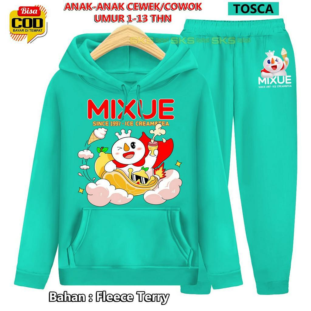 Setelan Baju Anak-anak Hoodie MIXUE VIRAL Unisex TM TOP MODEL 000133 BISA COD &amp; Gratis Ongkir Cowok Cewek terbaru dan termurah Kaos Tshirt