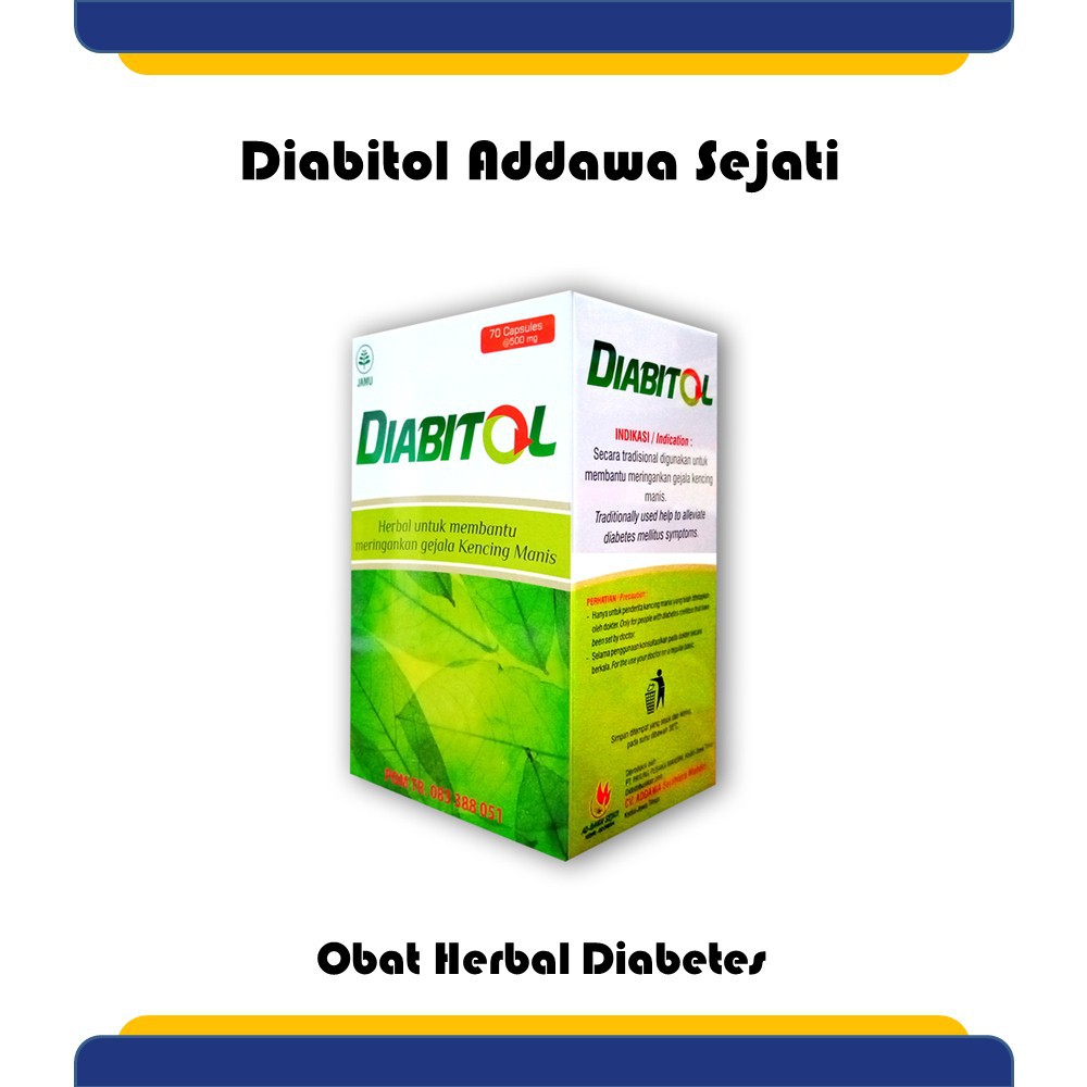 

Kapsul Diabitol Addawa Sejati Obat Herbal Diabetes bukan Diabetasol