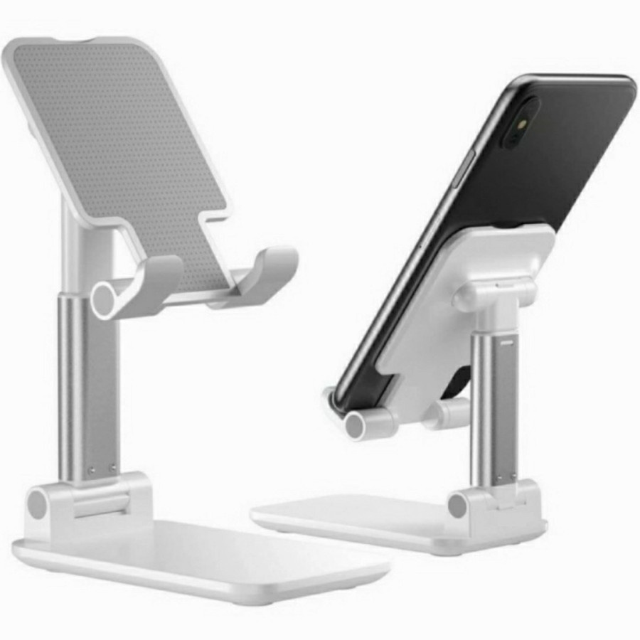 [TERMURAH] Stand Phone Holder Liftable Foldable - Penyangga / Dudukan HP Lipat-PUTIH