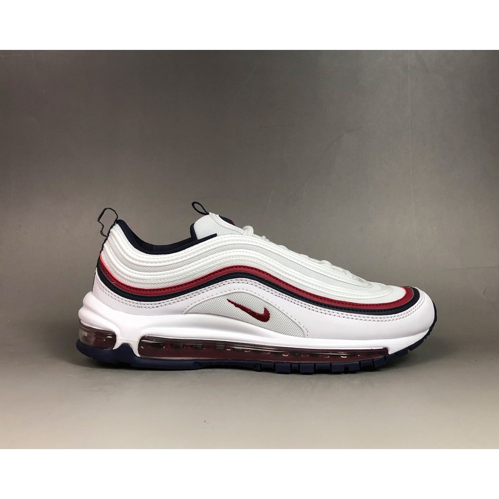 white and red nike air max 97