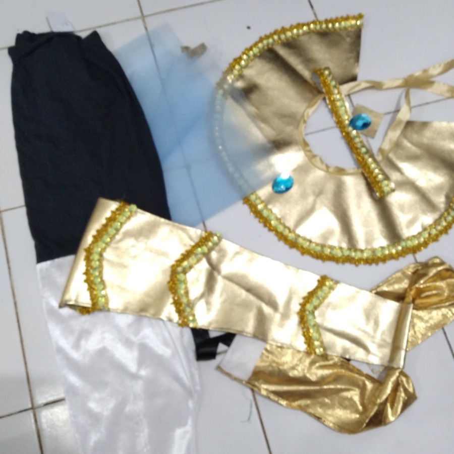 Halloween Costume Egyptian wanita kostum Mesir putih