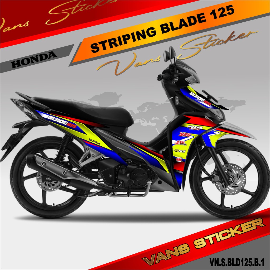 Jual Striping Motor Blade 125 Lis Sticker Variasi Motor Blade 125 Indonesia Shopee Indonesia