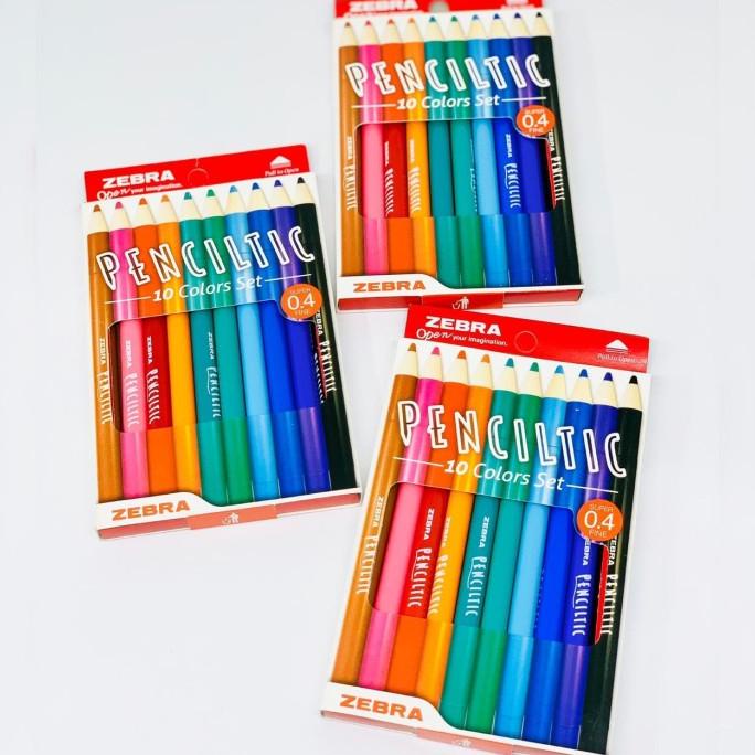 

~^~^~^] Zebra Penciltic 10 Colours 0.4mm Pencil Tic Fineliner