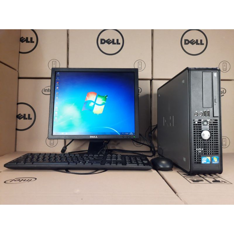 PAKETAN PC MINI DELL OPTIPLEX 780 CORE 2DUO RAM 2GB HDD 160GB LCD 17 IN KOTAK SECOND BERKUALITAS