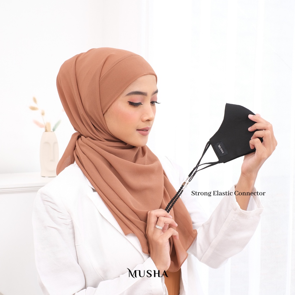 Musha Braid Elastic Connector | Konektor Masker Hijab Elastis