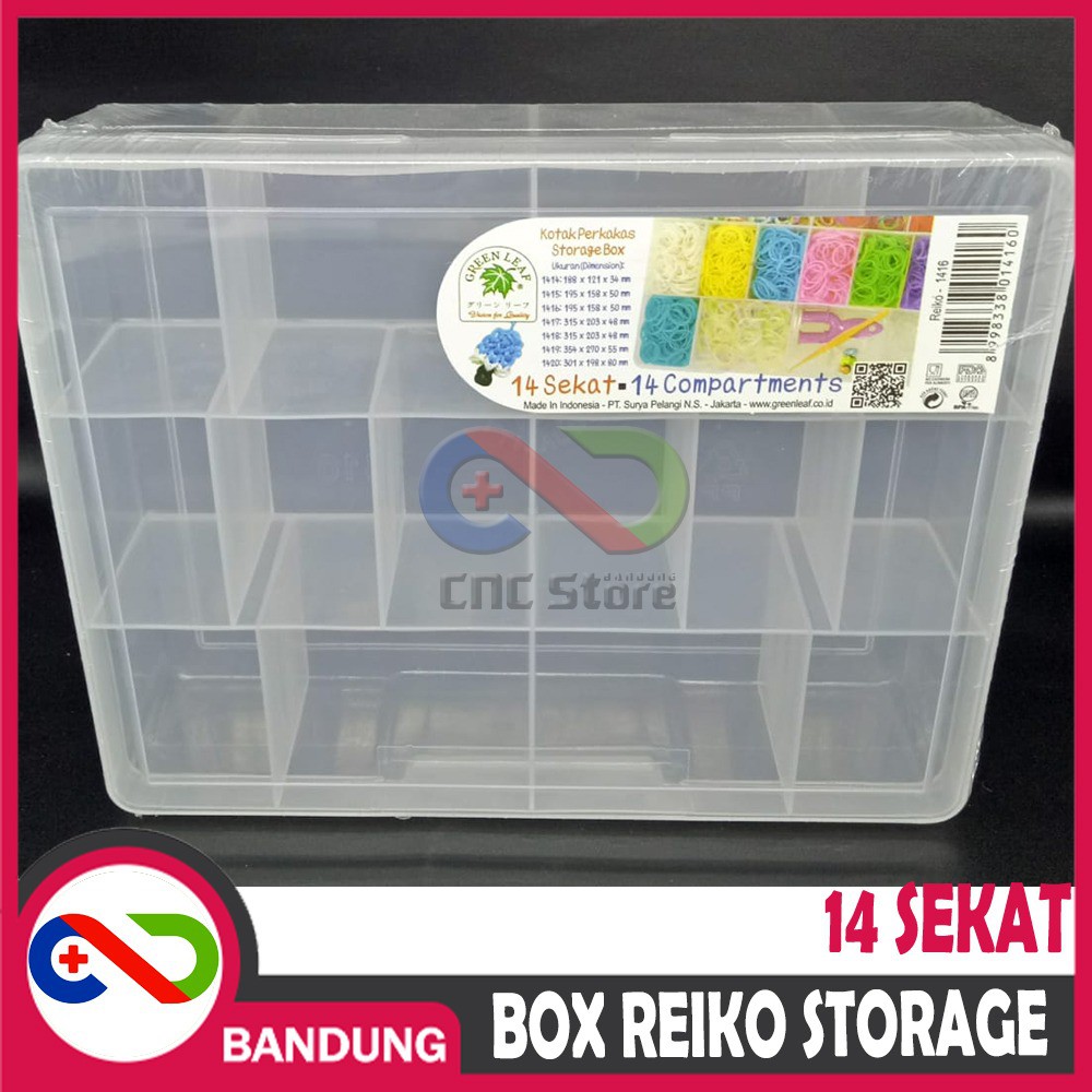 BOX REIKO STORAGE 1416 GREEN LEAF 14 SEKAT