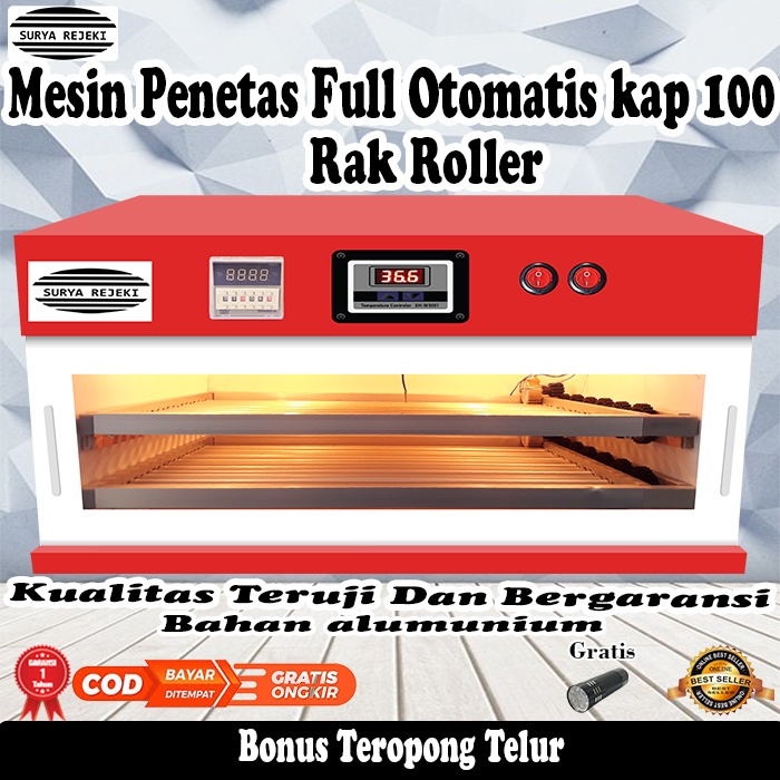 mesin penetas telur otomatis / mesin tetas telur full otomatis kapasitas 100 roller