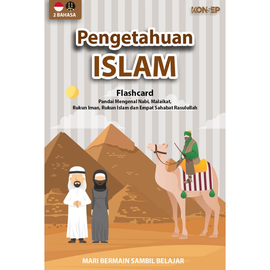 Flash Card Pengetahuan Islam - Kartu Belajar Anak Bergambar - Konsep Studio Original