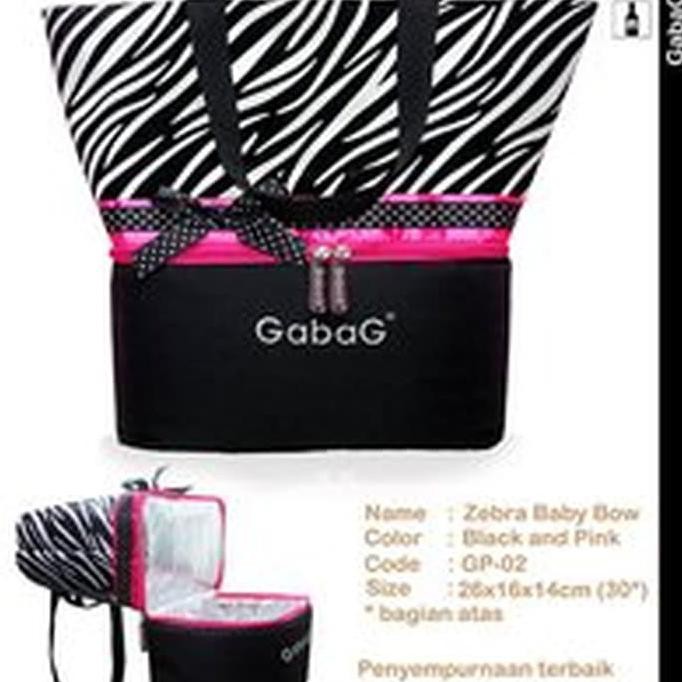 Baru!! Gabag Cooler Bag - Zebra Baby Bow