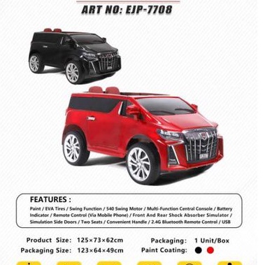 GRATIS ONGKIR MOBIL AKI MAINAN ANAK ALPHARD EXOTIC EJP-7708 EJP7708 EJP 7708