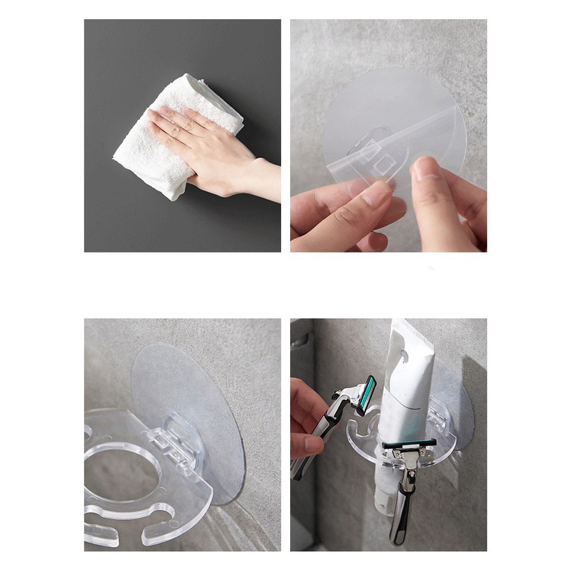 Rak Holder Sikat Gigi Dan Alat Cukur Jenggot Model Gantung Dinding Untuk Dapur / Kamar Mandi