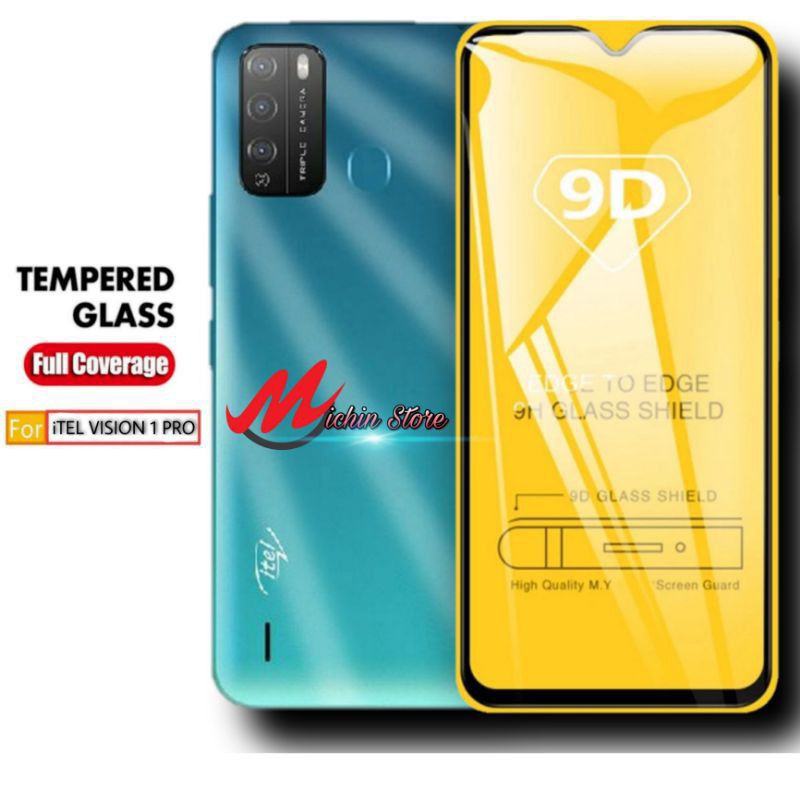 ITEL VISION 1 1 PRO 1 PLUS 2 2 PLUS 3 3 PLUS A49 A26 P40 A60 A60S TEMPERED GLASS 9D FULL COVER FULL GLUE