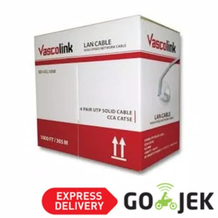 [PROMO] Indoor Kabel Vascolink UTP Cat.5 CCA Grey | 14 meter | 16 meter | eceran kabel LAN