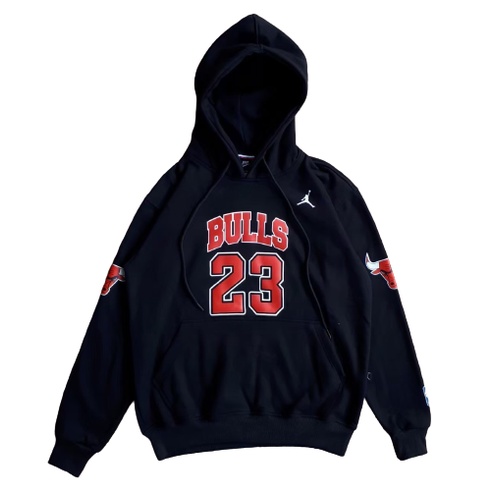 Jaket  Sweater Hoodie NK BULLS 23 – Black Edition Fashion Trendy Casual Pria Good Brand Quality
