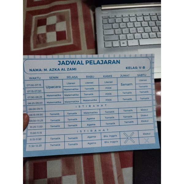 Poster Jadwal Pelajaran