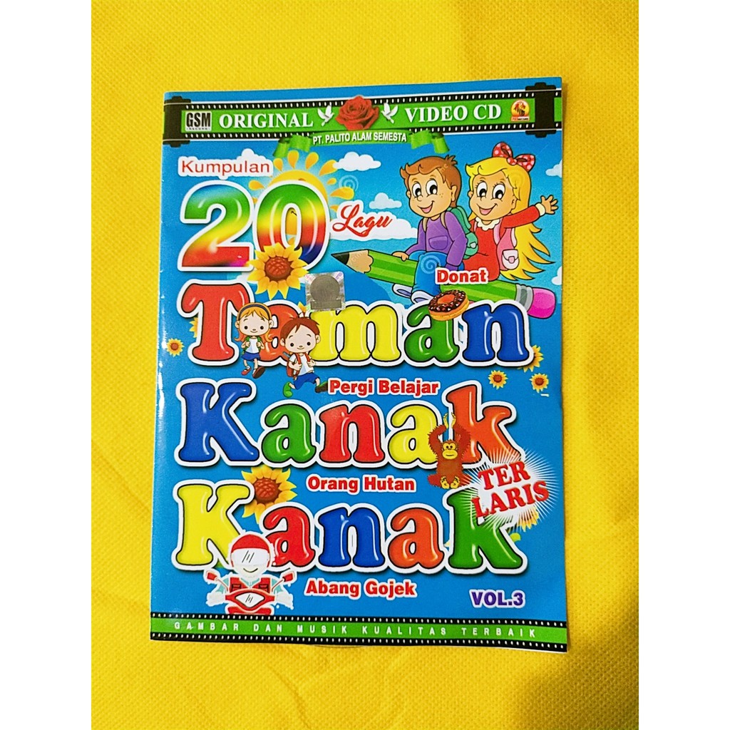 KASET VCD ORIGINAL VIDEO LAGU TAMAN KANAK KANAK TERLARIS