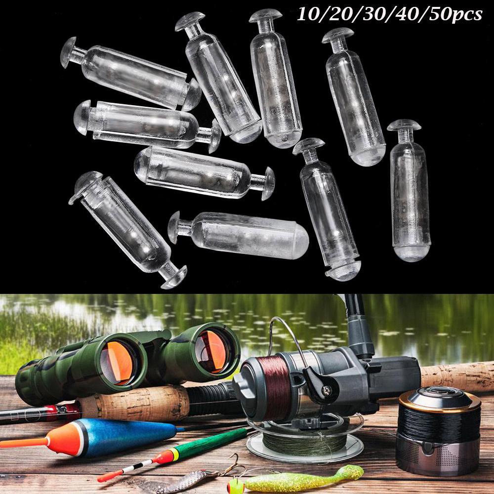 Top10 /20 /30 /40/50pcs Memancing Pengerat Insert Tube Hot PE Tube Steel Ball Tie Tying Sound Bar