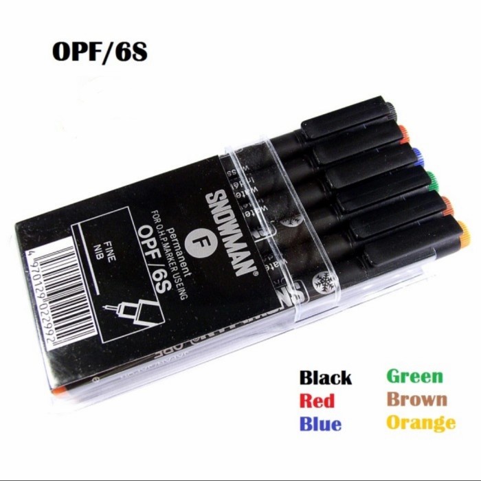

Menakjubkan Snowman Permanent Ohp Marker Opf 6S / Fine Nib Set 6 Promo