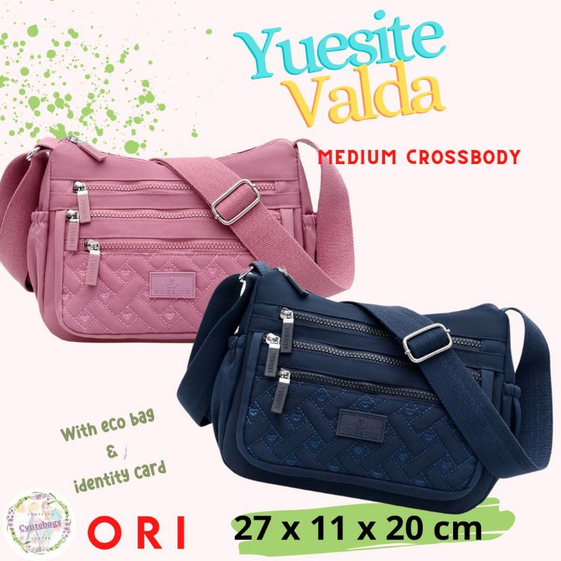 YUESITE VALDA ORI TAS SELEMPANG WANITA BORDIR POLOS SLINGBAG CYUTEBAGS