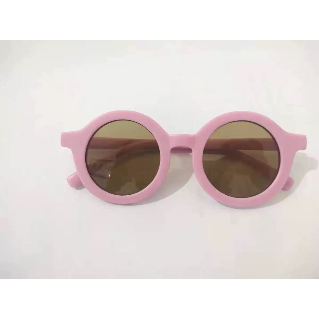 DS KA-55 Kacamata Anak New Trend/Fashion Anak Terbaru Model Bulat Unisex High Quality Import Style Korea-KA-55/Pink