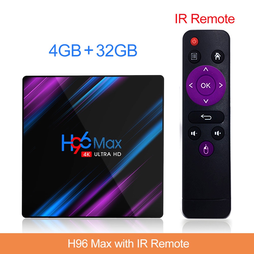 Smart TV Box 4K Android 10.0 4GB 32GB - H96 MAX - Vontar Mini