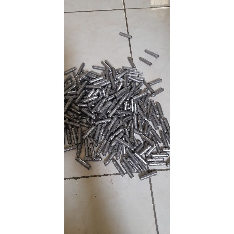 Timah lidi bandul buat jaring ikan 1 kg (isi kurang lebih 95 pcs)