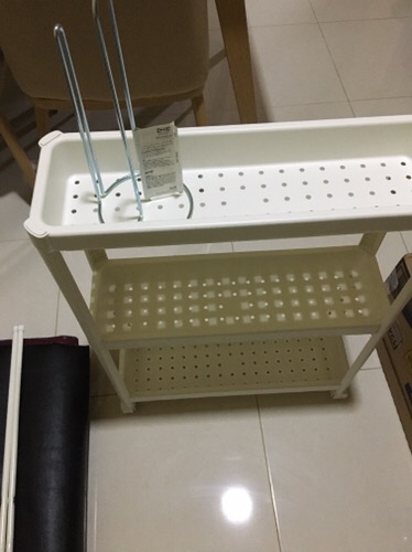 Troli Dapur / Troli Kamar Mandi Serbaguna, Peralatan Kamar Mandi 54cm  Putih Ve1470