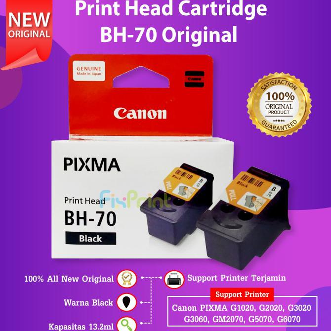 Print Head Cartridge Bh70 Bh-70 Printer Canon G1020 G2020 G3020 G3060 - Bh70 Black